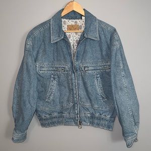 Vintage Cropped Bomber Style Lizwear jean jacket